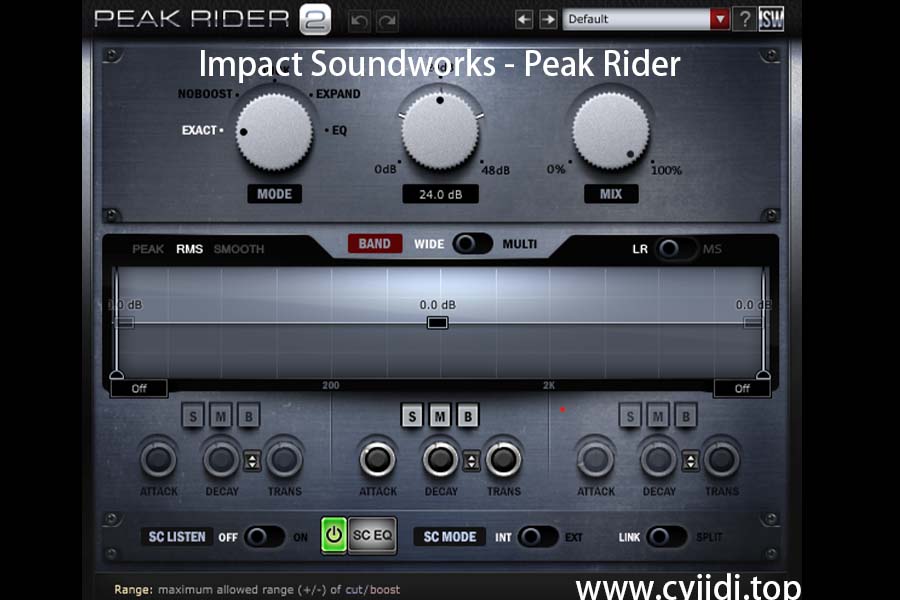 【WIN】Impact Soundworks – Peak Rider 2 v2.1.6动态处理效果器