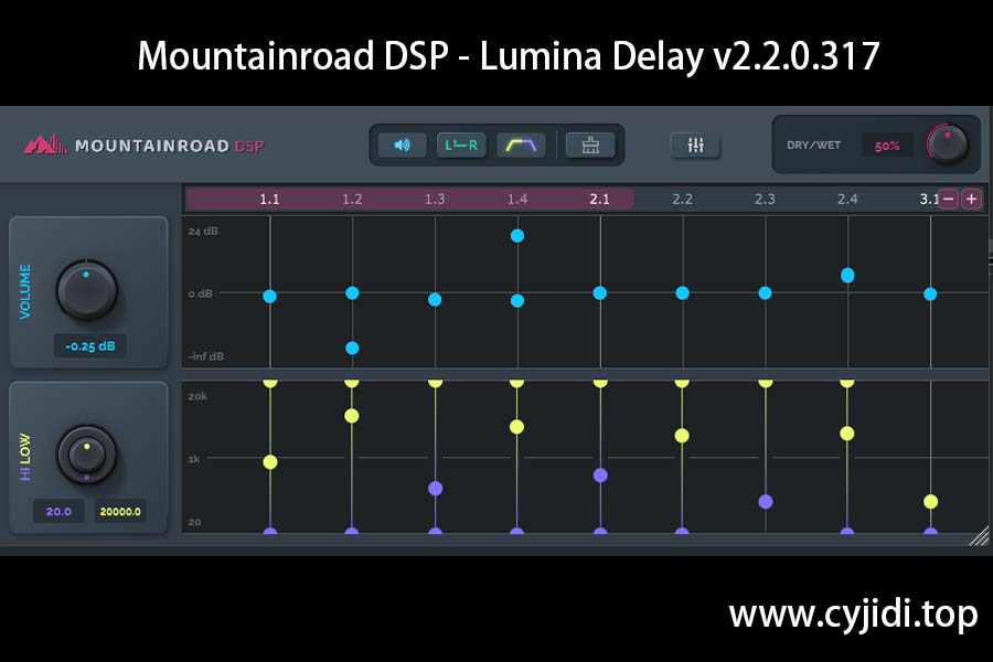 【WIN】Mountainroad DSP – Lumina Delay v2.2.0.317 延迟效果器
