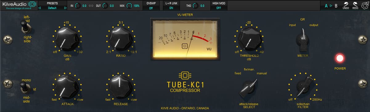 【mac】Kiive Audio – Tube KC-1 v1.0.3电子管压缩效果器插件