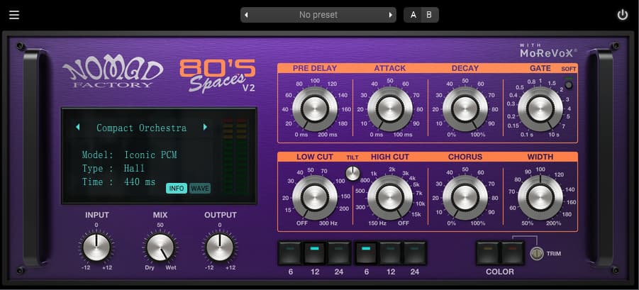 【win】Nomad Factory – 80s Space v2.2.0顶级混响系列·复古混响插件