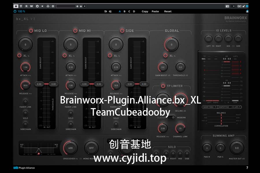 Brainworx-Plugin.Alliance.bx_XL.V3.v3.0.1-TeamCubeadooby 【WIN】【母带处理效果器】