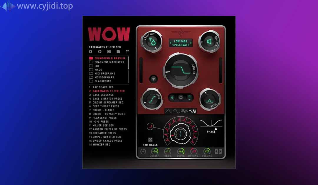 滤波效果器Sugar Bytes WOW2 2.2.8-WIN
