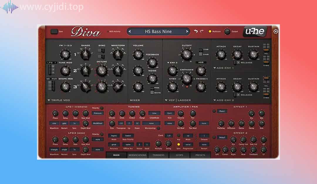 赫克曼音频 – u-he Diva v1.4.8 [MAC]