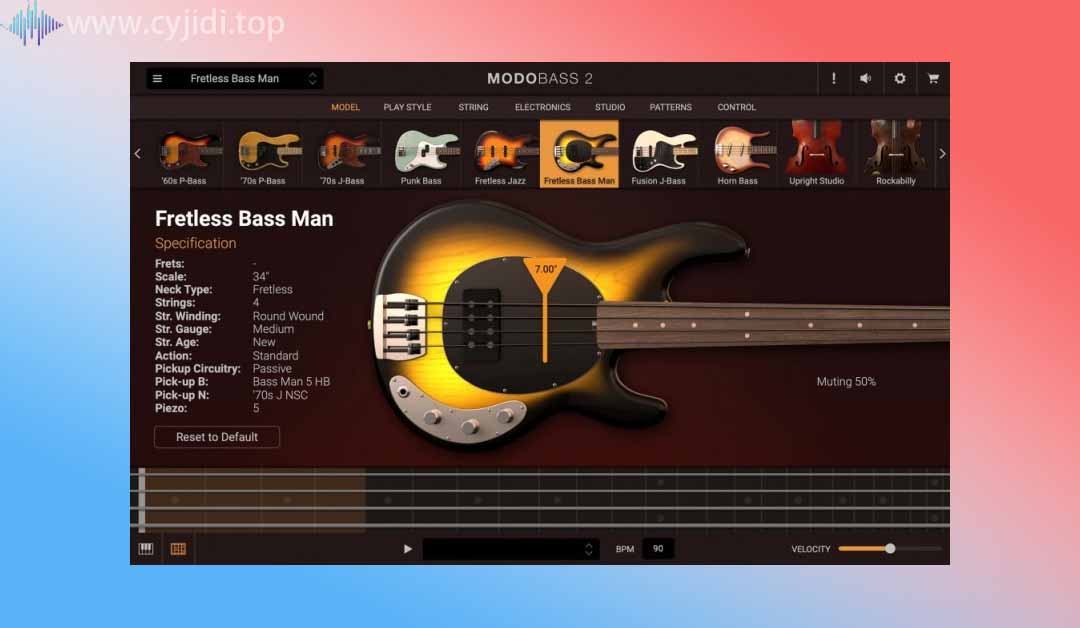 IK Multimedia 升级 MODO BASS 2 贝司乐器插件，增加无品和低音提琴-win