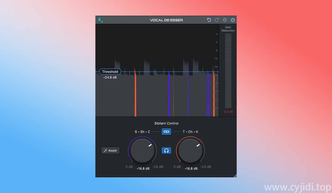 【WIN】Antares-Vocal De-Esser v1.0人工智能Al 去齿音插件