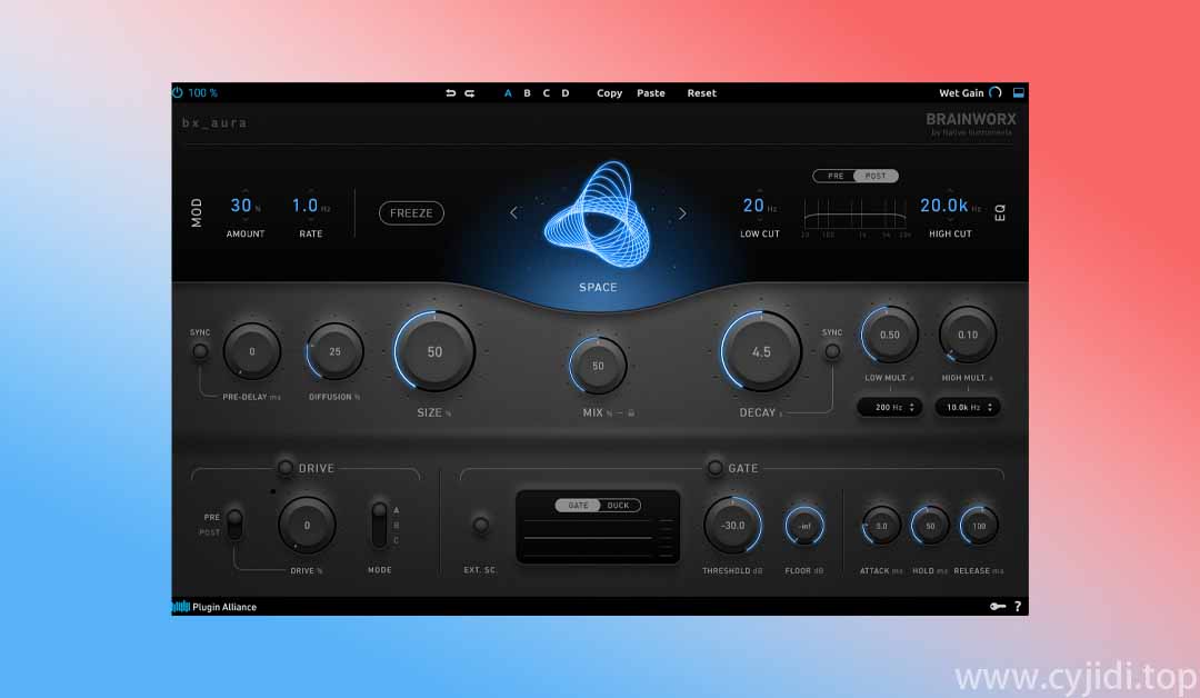创意混响-Plugin Alliance – Brainworx bx_aura v1.0.0.【WIN】