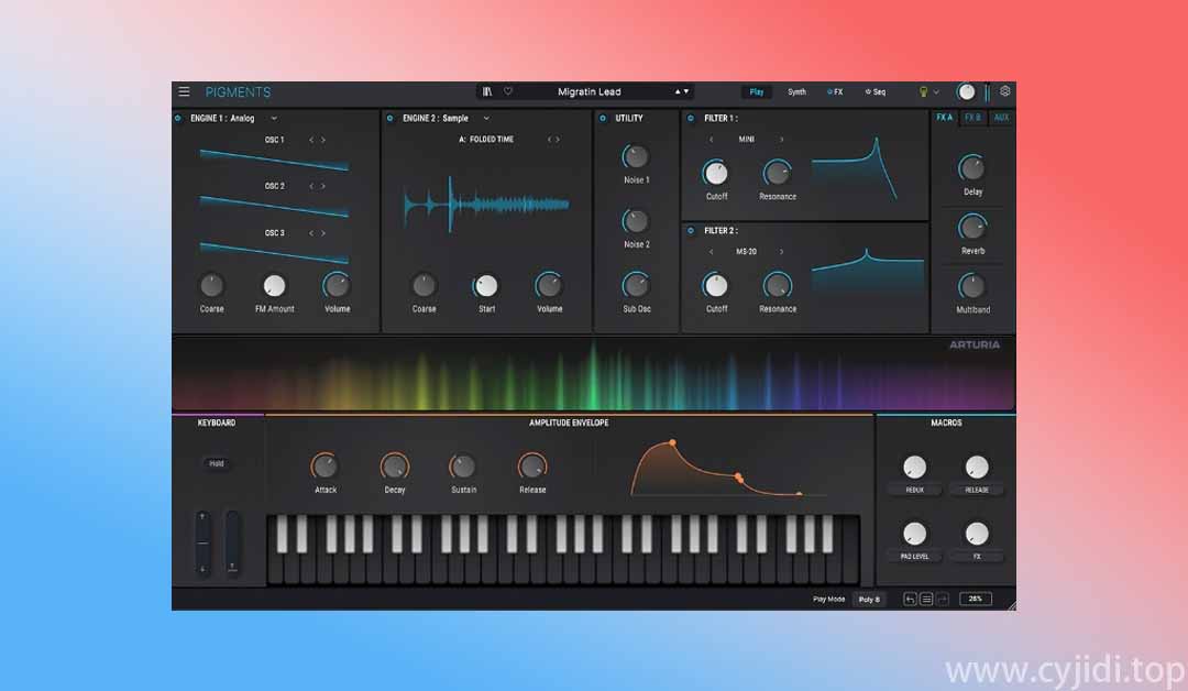 【WIN】Arturia Pigments 5 多彩粒子合成器第五代