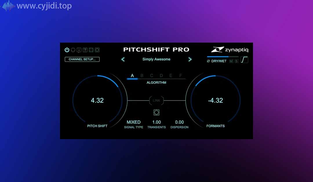 后期延迟乐器效果插件Zynaptiq –  PITCHSHIFT PRO-WIN