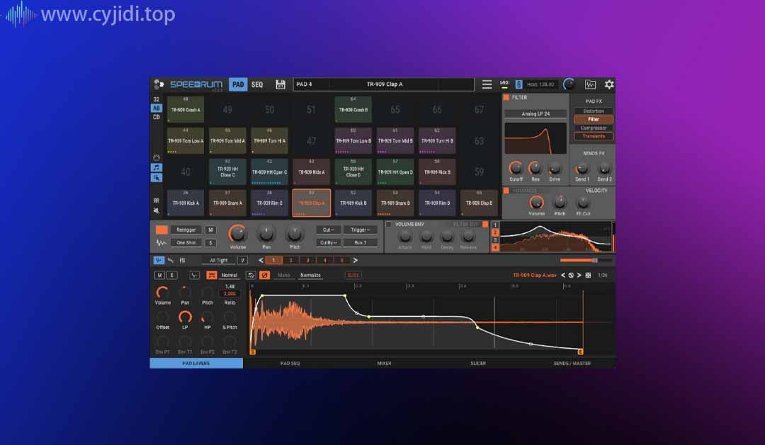 虚拟乐器合成器 – Apisonic Audio –  Speedrum 2 v2.1.1 – WIN
