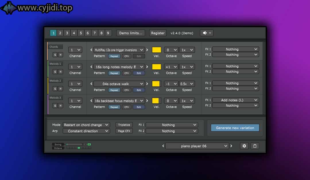 ChordPotion MIDI 音序效果器 – FeelYourSound Chord Potion – WiN