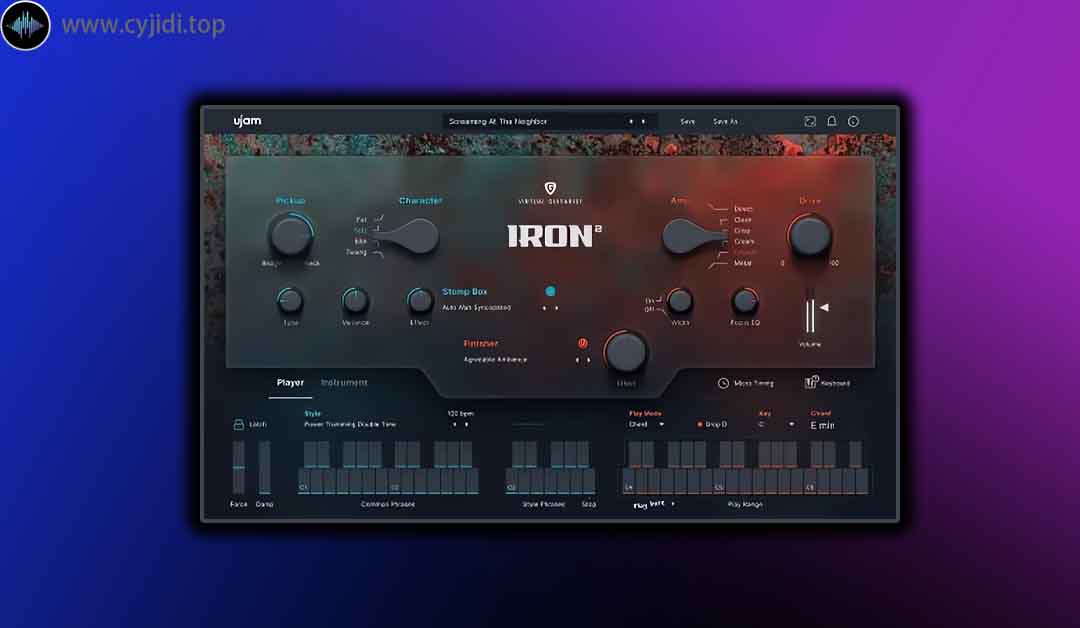 乐器合成器 – uJAM Virtual Guitarist IRON 2 – 虚拟吉他手 – Mac