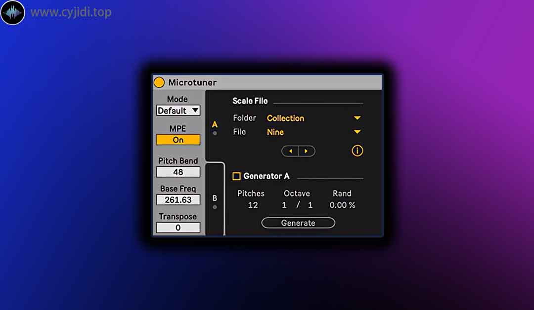 插件包 – Ableton Microtuner（Max for live）