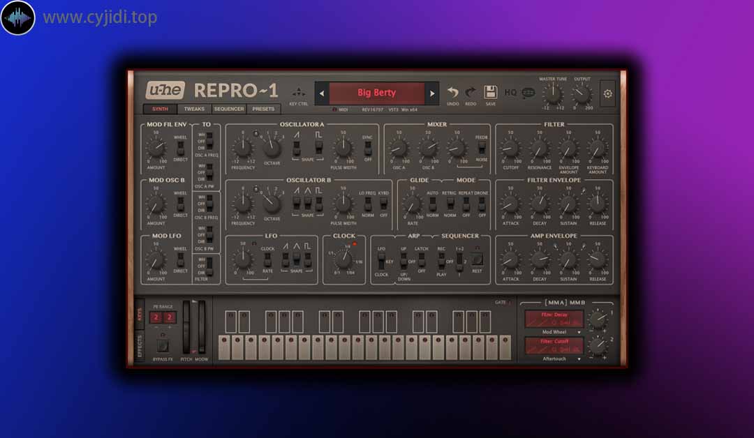 乐器合成器 – Heckmann Audio – u-he Repro v1.1.3 – WiN