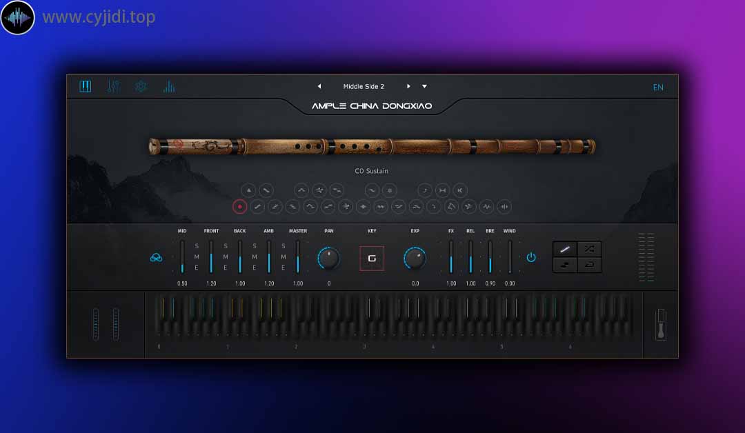 乐器合成器 – Ample Sound Ample China 洞箫 for WiN