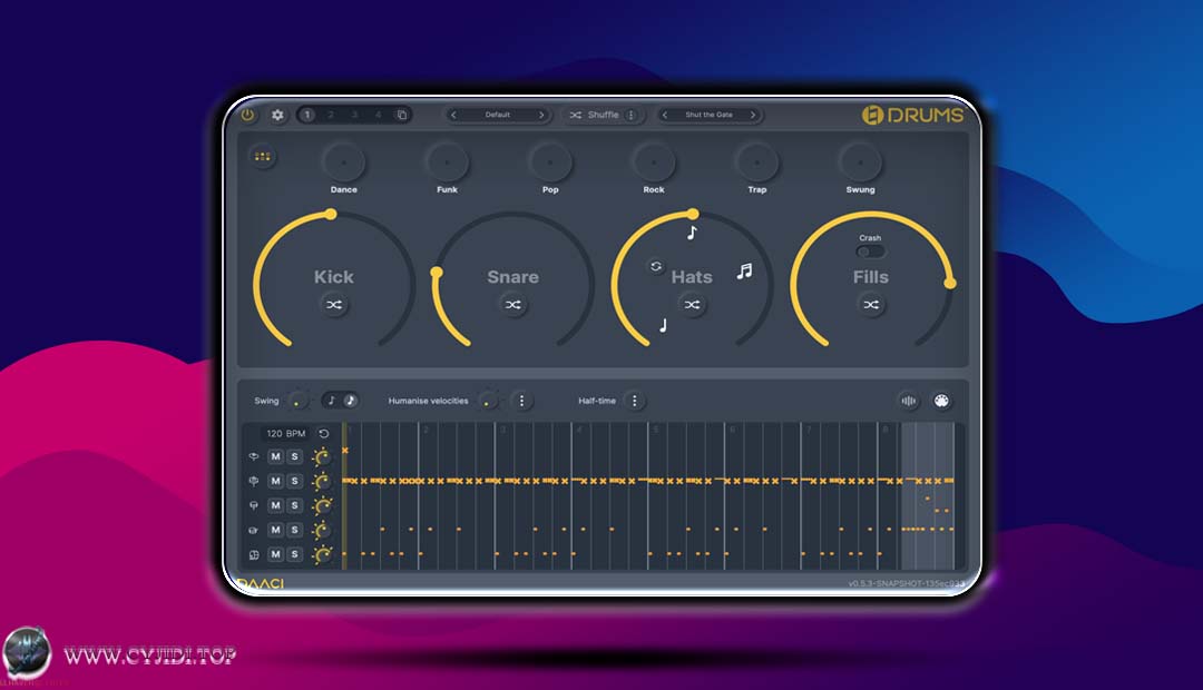效果器 – DAACI Natural Drums v1.1.2 AI 智能鼓节奏生成器（WIN）