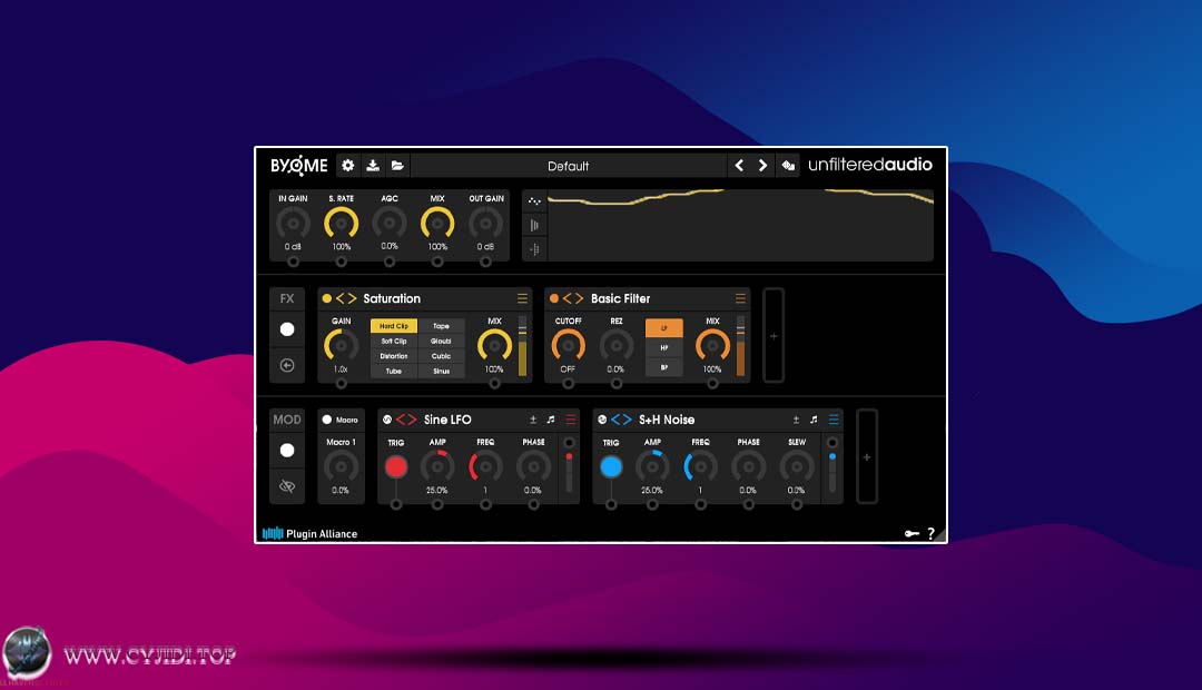 插件联盟 · Unfiltered Audio BYOME v1.3.6 · 模块化多功能效果器（WIN）