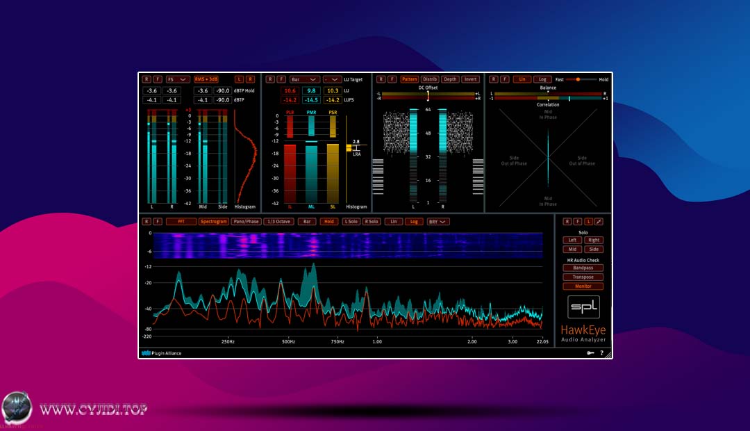 插件联盟 · SPL HawkEye v1.1.0 · 专业音频分析插件（WIN）