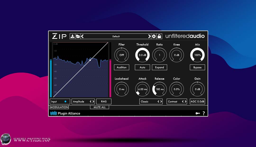 插件联盟 · Unfiltered Audio Zip v1.4.2  · 动态处理效果器（WIN）