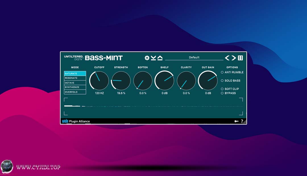 插件联盟 · Unfiltered Audio Bass Mint v1.1.7 · 低频增强和处理器（WIN）