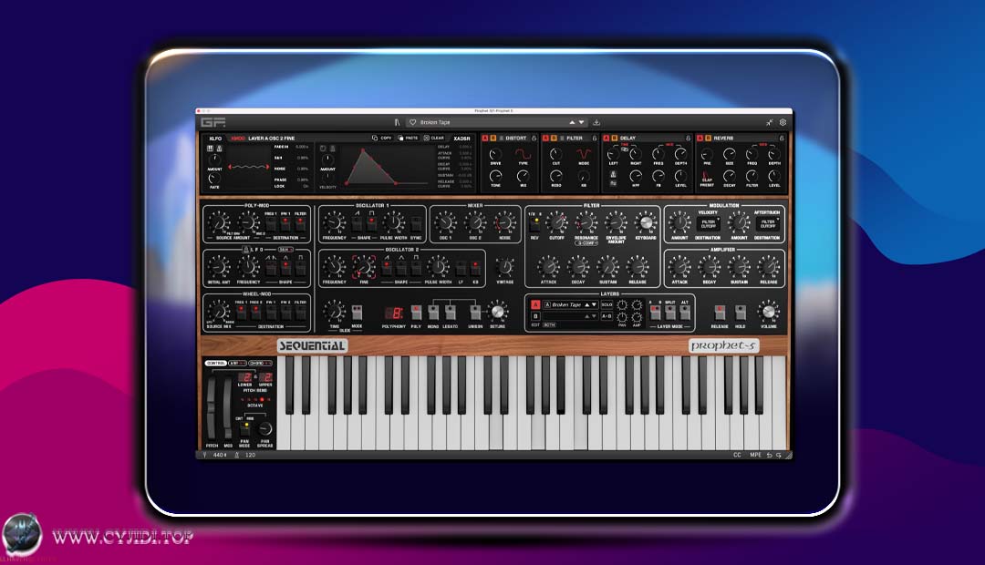 乐器合成器 | GForce – Prophet 5 v1.0.0 | WIN |